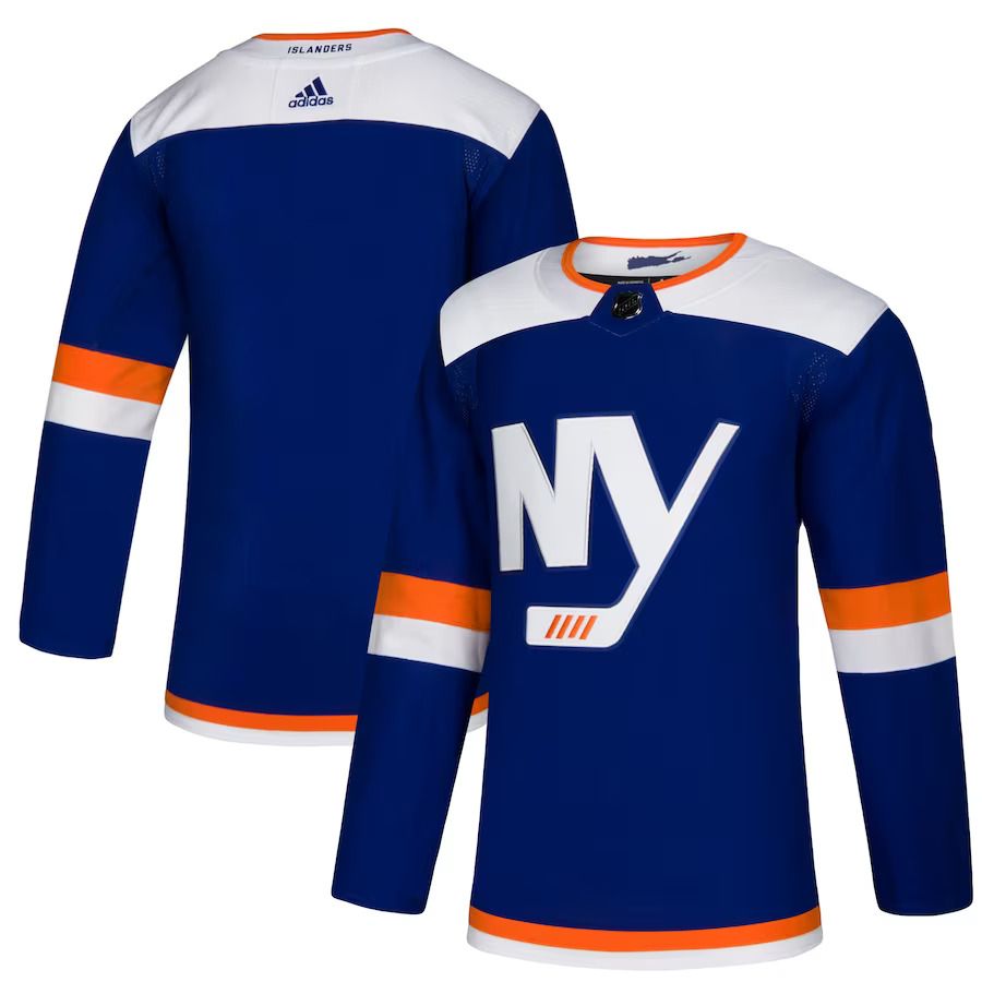 Men New York Islanders adidas Blue Alternate Authentic Blank NHL Jersey